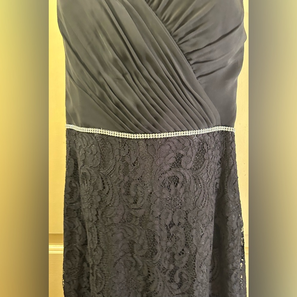 Christina Wu Celebration Elegant Black Lace Evening Dress - Picture 4 of 9